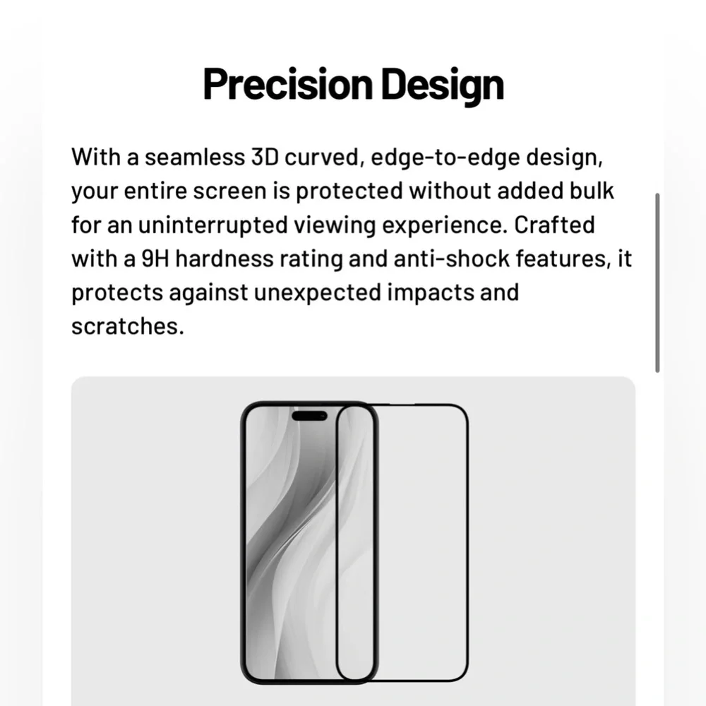 NIB PEEL iPhone 16 Pro Max Glass Screen Protector